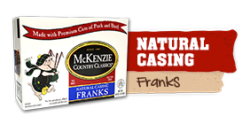 natural casing franks box